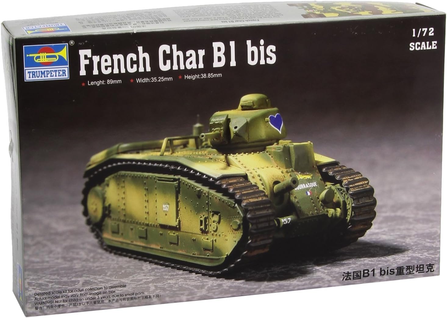Trumpeter 1/72 French Char B1 Tank