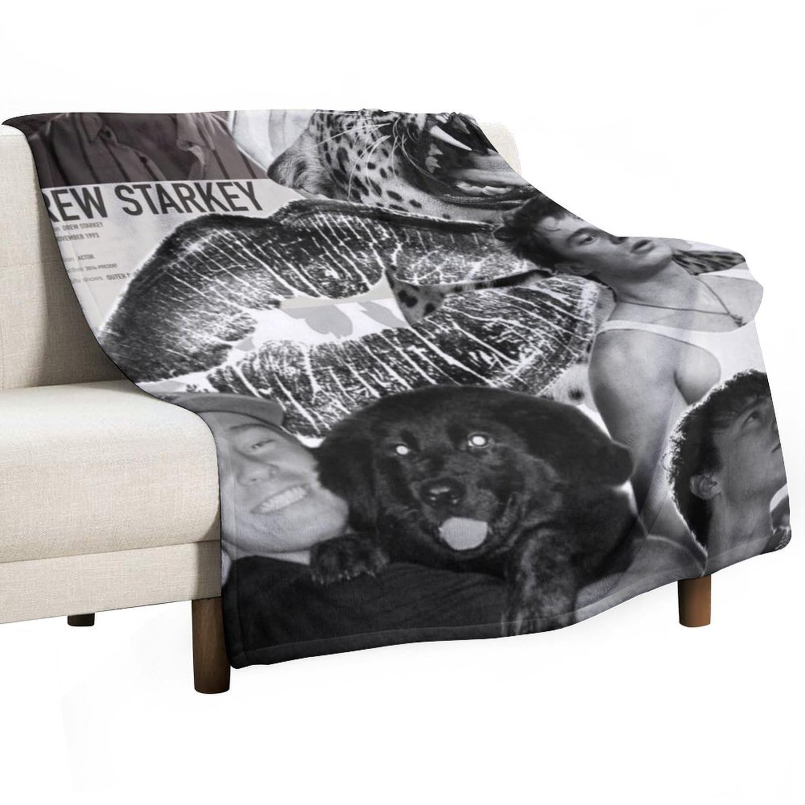Drew Starkey Coperta leggera in velluto per viaggi all'aperto in inverno, non perde pelucchi, anti-rughe, sicura sulla pelle