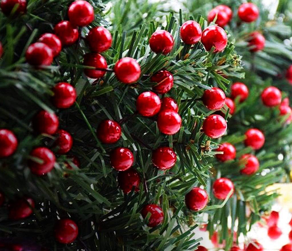 Christmas Wreath Decorations/Winter Floral Red Berry Stems Pine Cone Picks