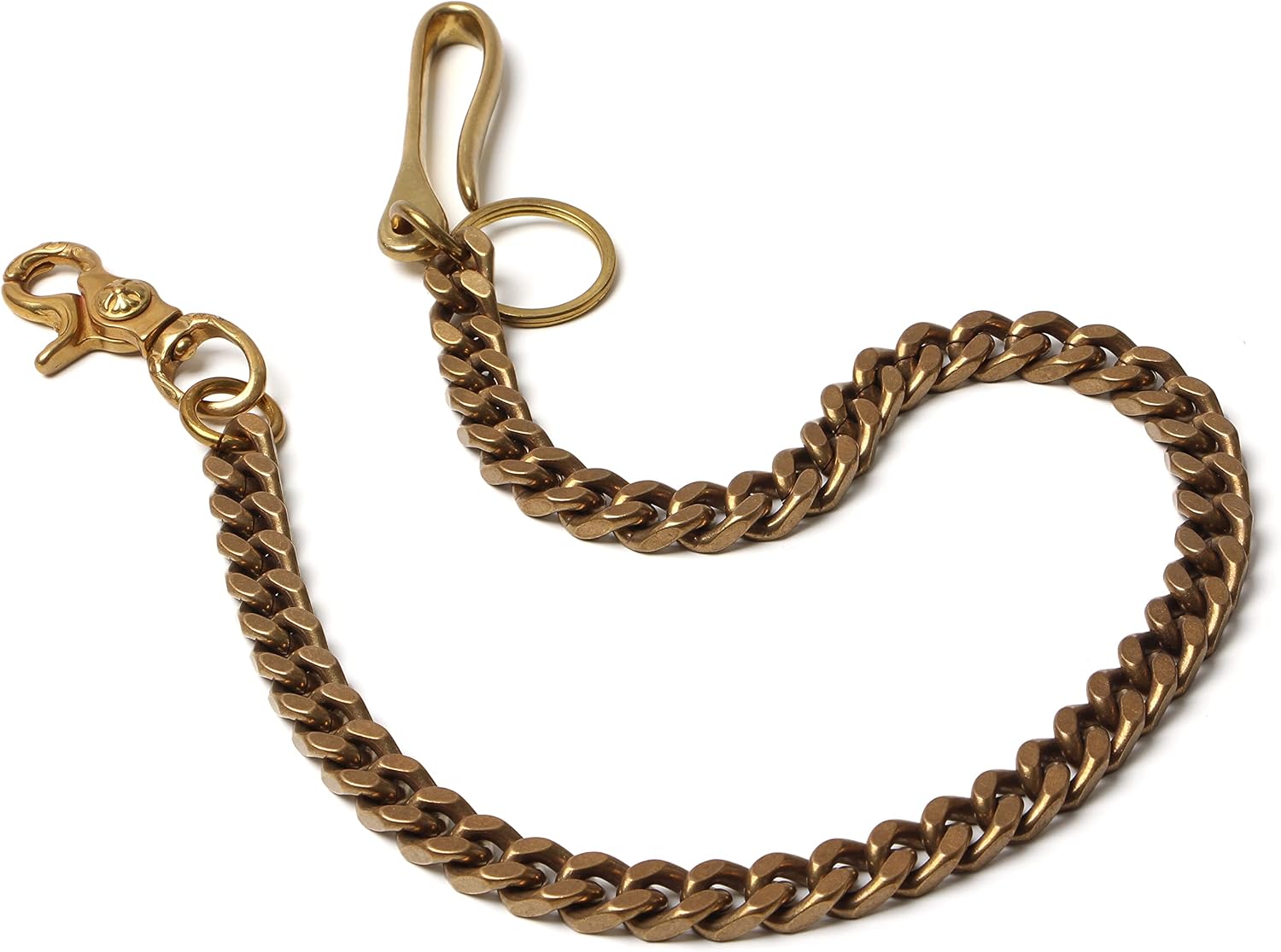 Ruth&Boaz Solid Brass Square Chain Biker Trucker Keychain Key Jean Wallet Chain