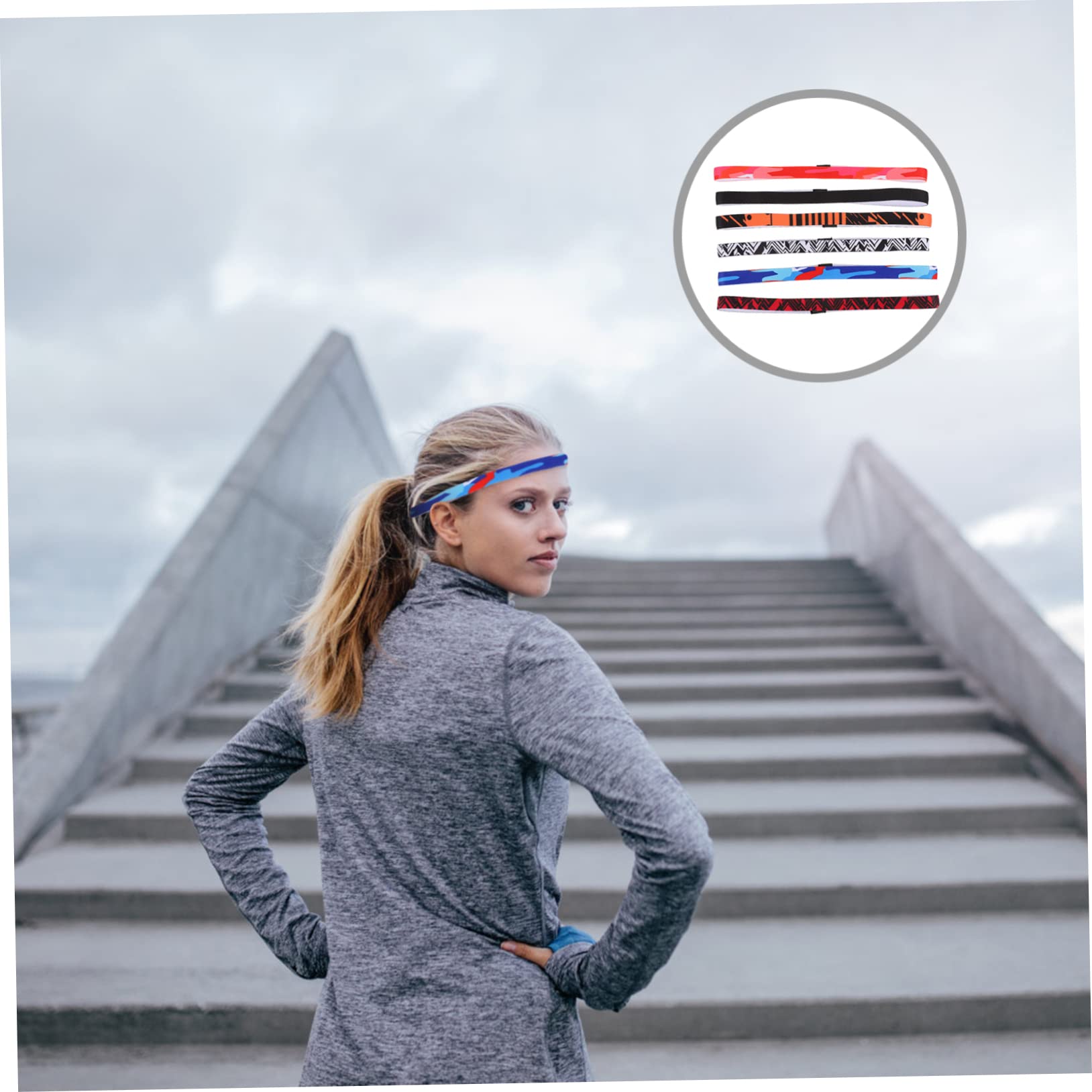 Sosoport Muñequera Deportiva para El Pelo para Banda para El Cabello Diadema De Los Diadema Deportiva Diadema Elástica Pañuelo Fibra Compuesta
