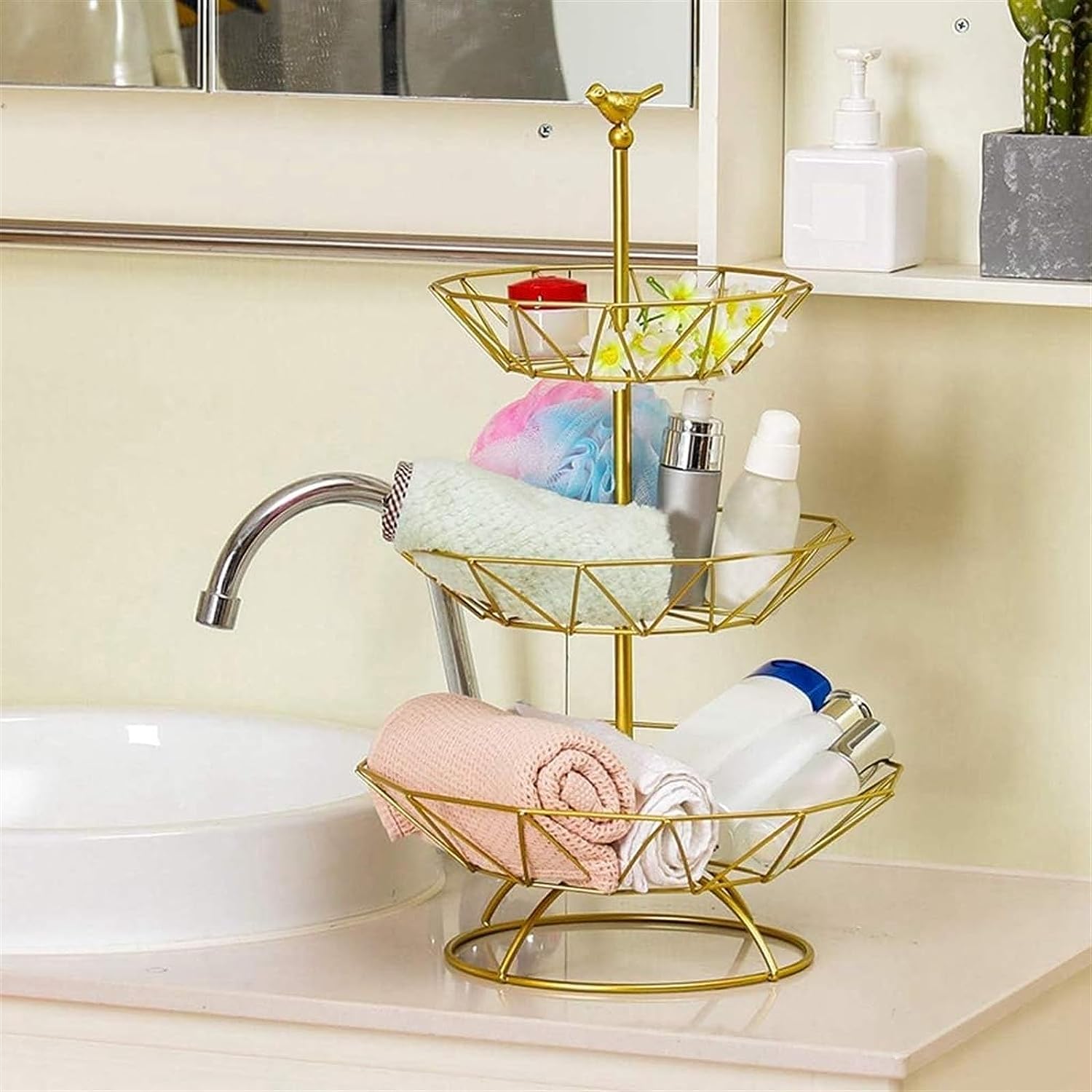 Relaxdays Alzata Portafrutta Su 2 Livelli, Centrotavola | WhichOne