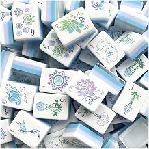 4 Layer American Mahjong Tiles - Ice Blue 160 Premium Acrylic Mahjong Set