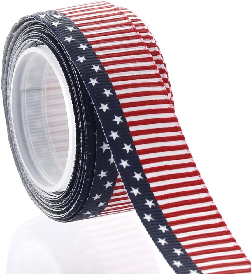 7/8" USA Flag Grosgrain Ribbon 100yd