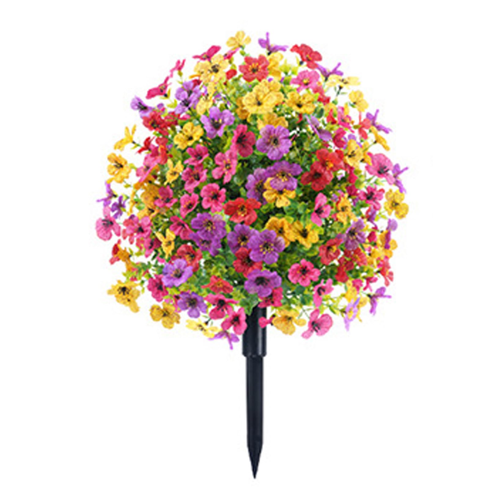 YROHGKPN Easy Maintenance Artificial Violets Eucalyptuses Bouquets Decorative Floor Plant for Event Home Decors Faux Violets Eucalyptuses Flower