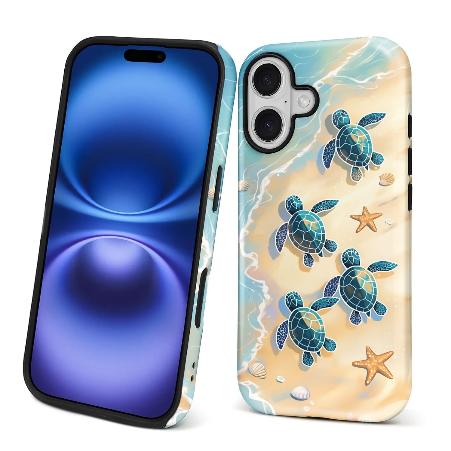 Coque PT 17 silicone liquide mat antichoc tortue de plage - 8