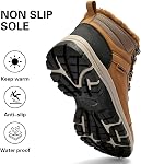 Lamincoa Mens Snow Boots Water Resistant Hiking Boots for Men Non-slip Winter Outdoor Warm Comfort Camping Backpacking Shoe