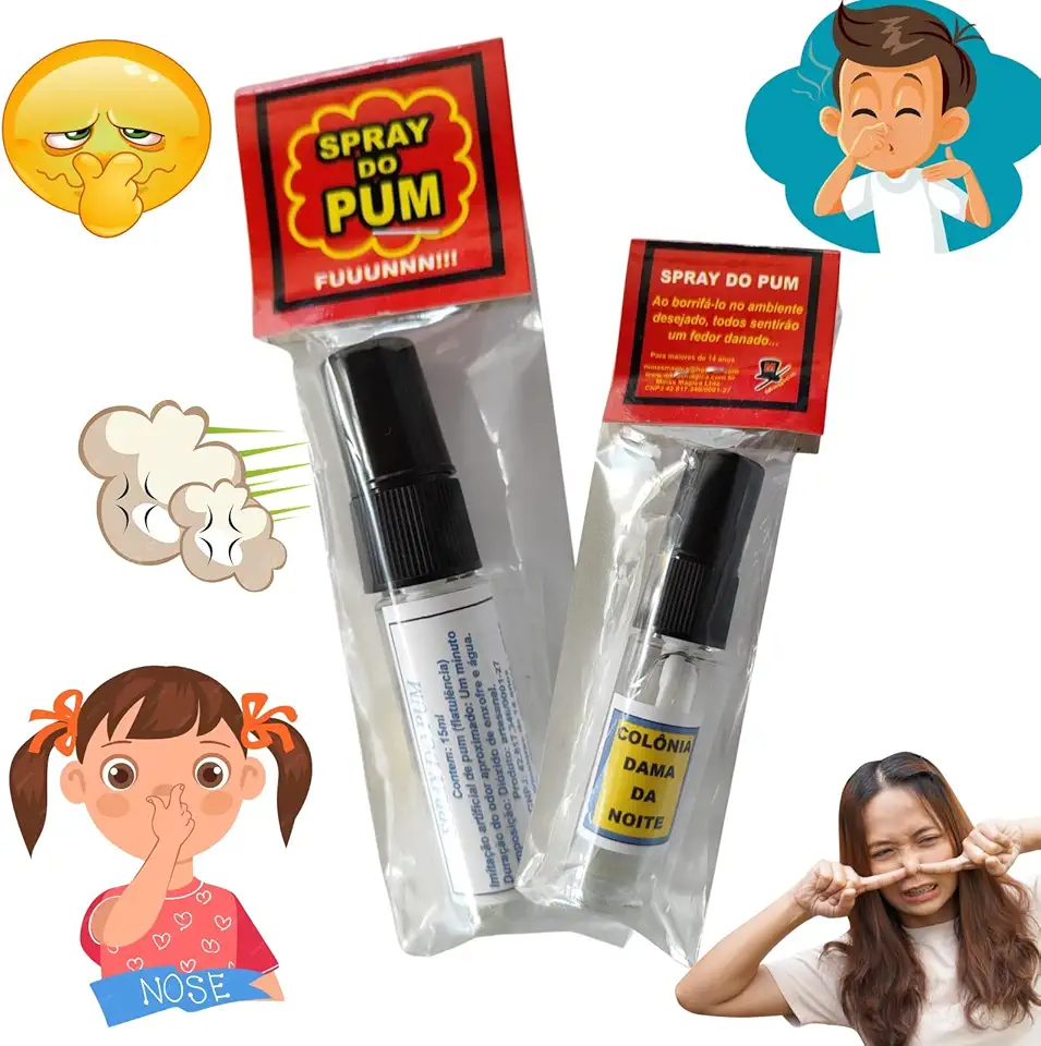 Spray do Pum Super Forte 15 ml Pegadinha Peido Fedido Trollagem Amigo da Onça Brincadeira Engraçado