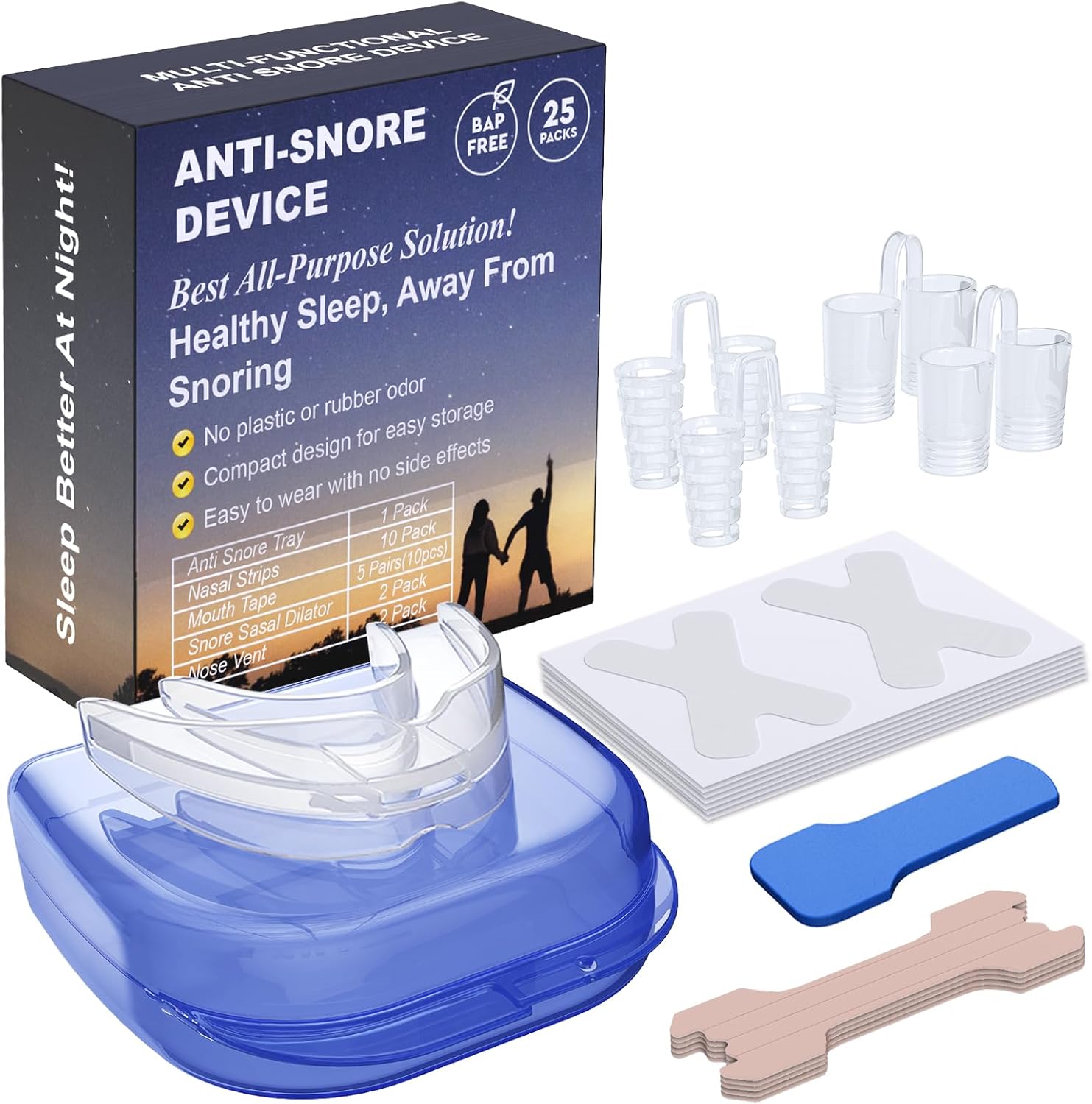 Anti Snoring Devices, 25 Packs Stop Snoring Devices, Effective Snoring
