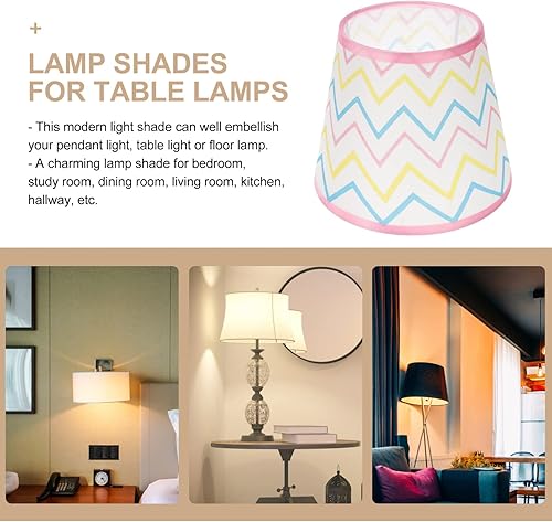 Miniatura 7 de Lámpara de conejo de repuesto de color para dormitorio, candelabros de tela ondulados, cubierta de mesa, lámpara de tela de repuesto ondulada de