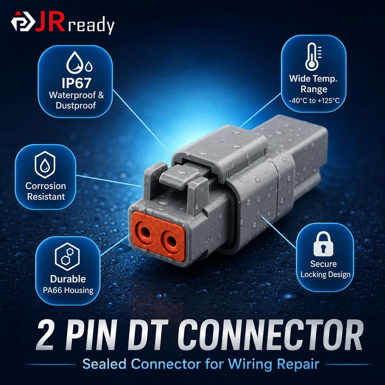 Amazon.com: JRready ST6327-2 Deutsch 2 Pin DT Connector Kit 5 Sets
