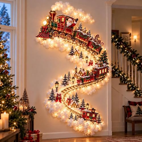 Christmas Magic Trail Wall Light -3D LED Glowing Christmas Scene