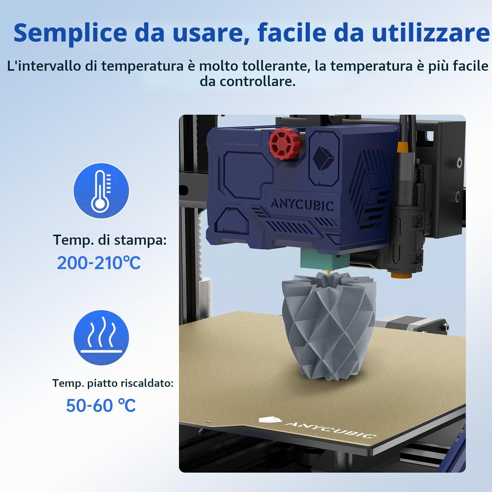 Anycubic Kobra X Multicolore Stampante 3D + PLA Filamento Grigio 4KG, Stampa a 4 Colori, Velocità Elevata di 600 mm/s, Fotocamera Integrata e Rilevamento Tramite AI