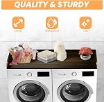 Washer Dryer Countertop, 27.5" W x 54" L Wood Shelf Topper With Edge, Laundry Wood Top for Storage Organization, Countertop for Washer and Dryer (Dark Walnut)