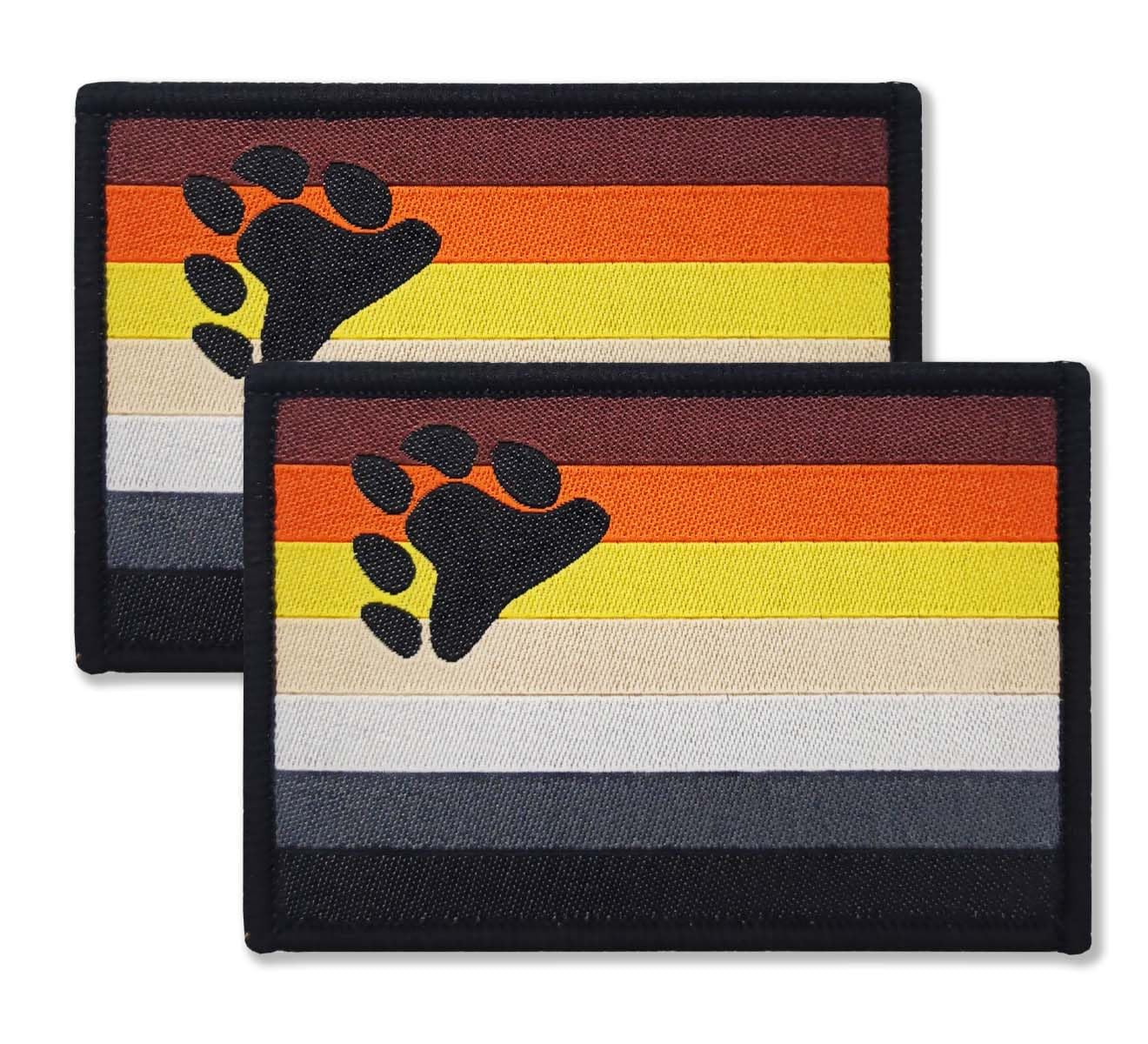 OverdecorBear Pride Flag Patch Bear Brotherhood Tactical Military Patches - Hook and Loop Fastener, 2 Pack