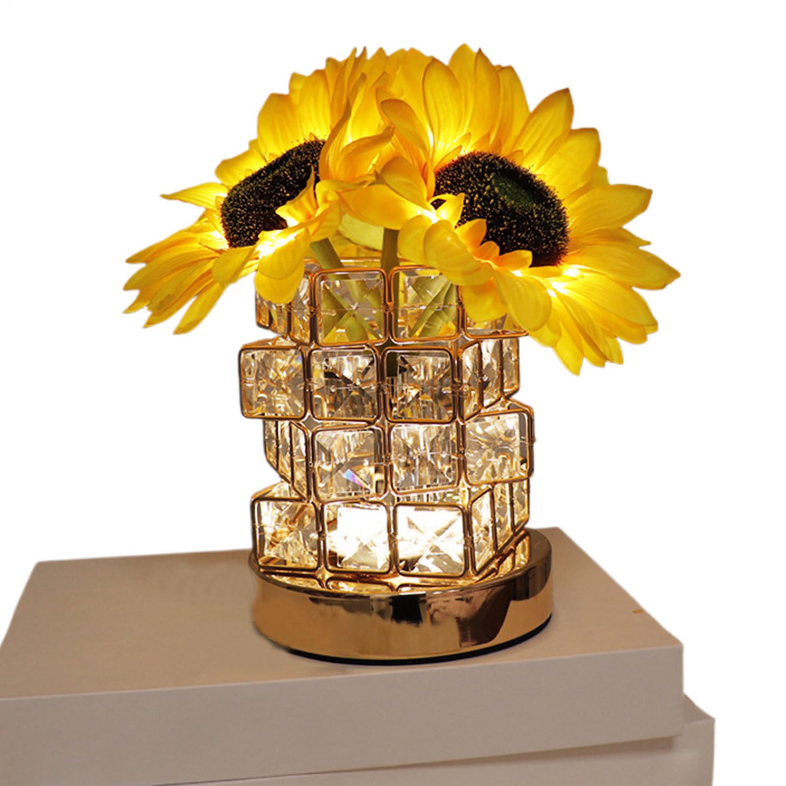 Generico Lampada Notturna Girasole Luce da Scrivania Ricaricabile