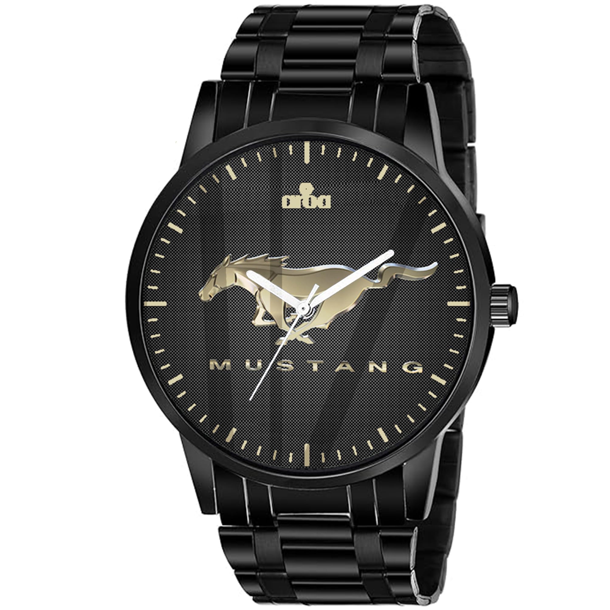 AROA Watch for Men with Ford Mustang Sports Car Watch Model :BB/94/272 in Black Metal Type Black Metal Strap Analog Watch Black Dial for Men Stylish Watch for Boys (B0D6FWSBRZ) Amazon Price History, Amazon Price Tracker