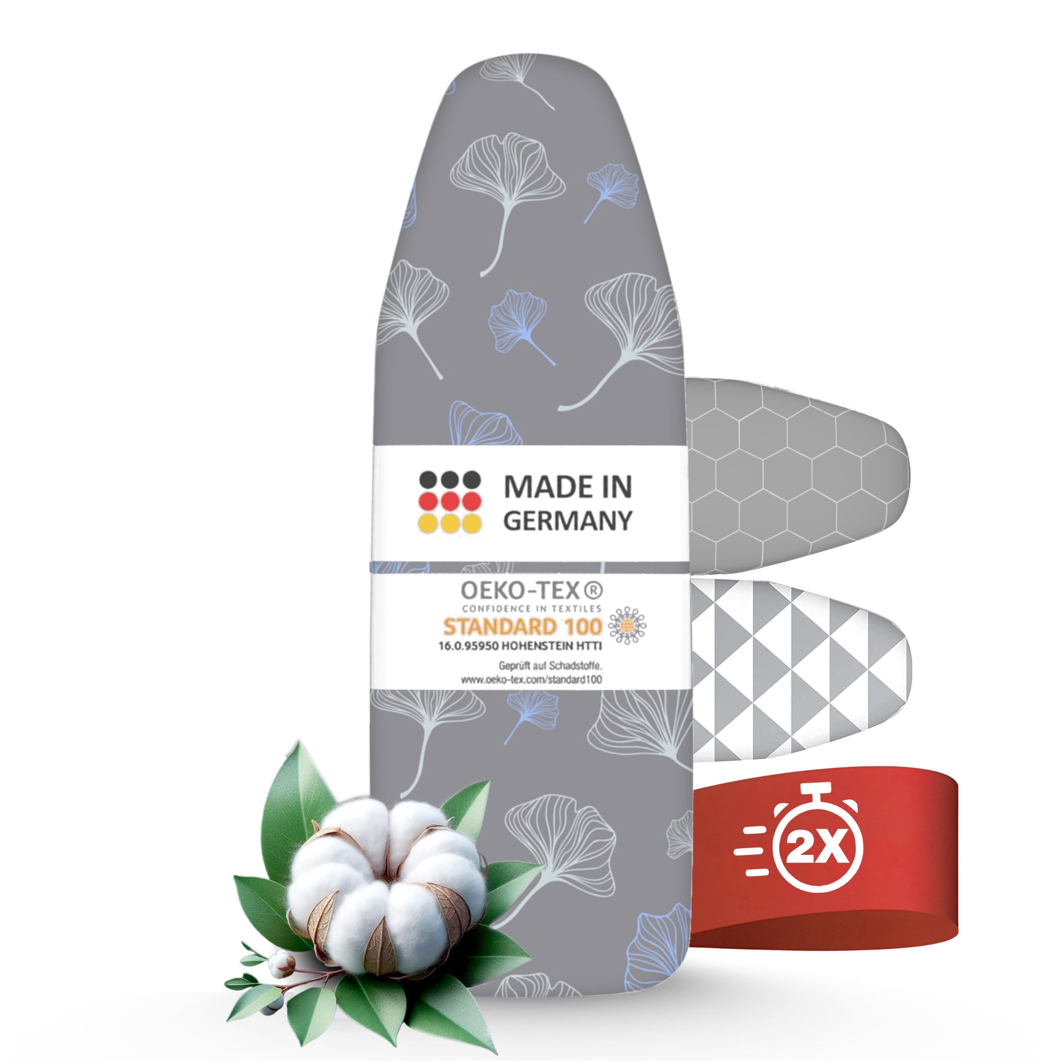 arteneur Ironing Board Cover 140 x 40 cm Heat Reflective Elastic Band Oeko-Tex 100 XL