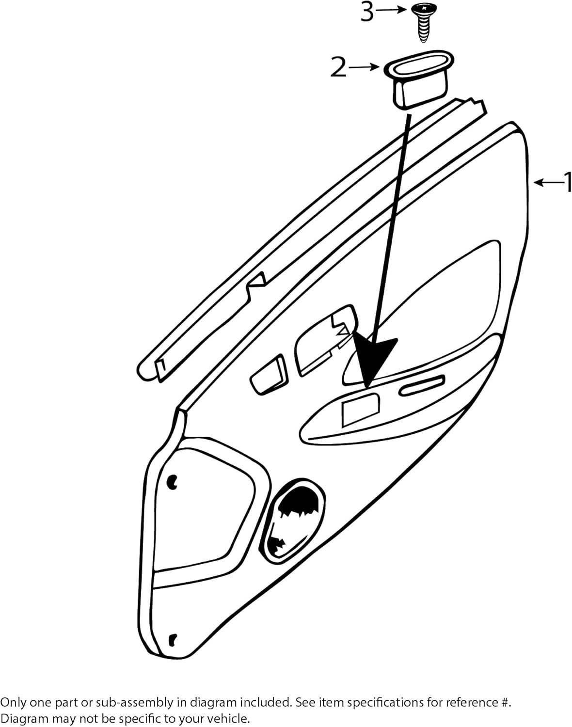 Interior Door Pull Pocket Replacement for 1997-2002 Plymouth Prowler HE36LAZAB, OHE36LAZ, OHE36TAZ, OSV10LAZAA