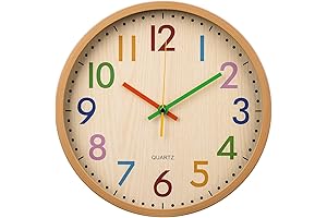 Colorful Clock for Classroom: Bright and Vivacious Kids Wall Clock for Educational and Home Décor
