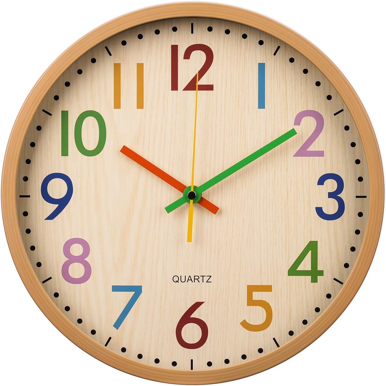 Kids Wall Clock Silent Non-Ticking...