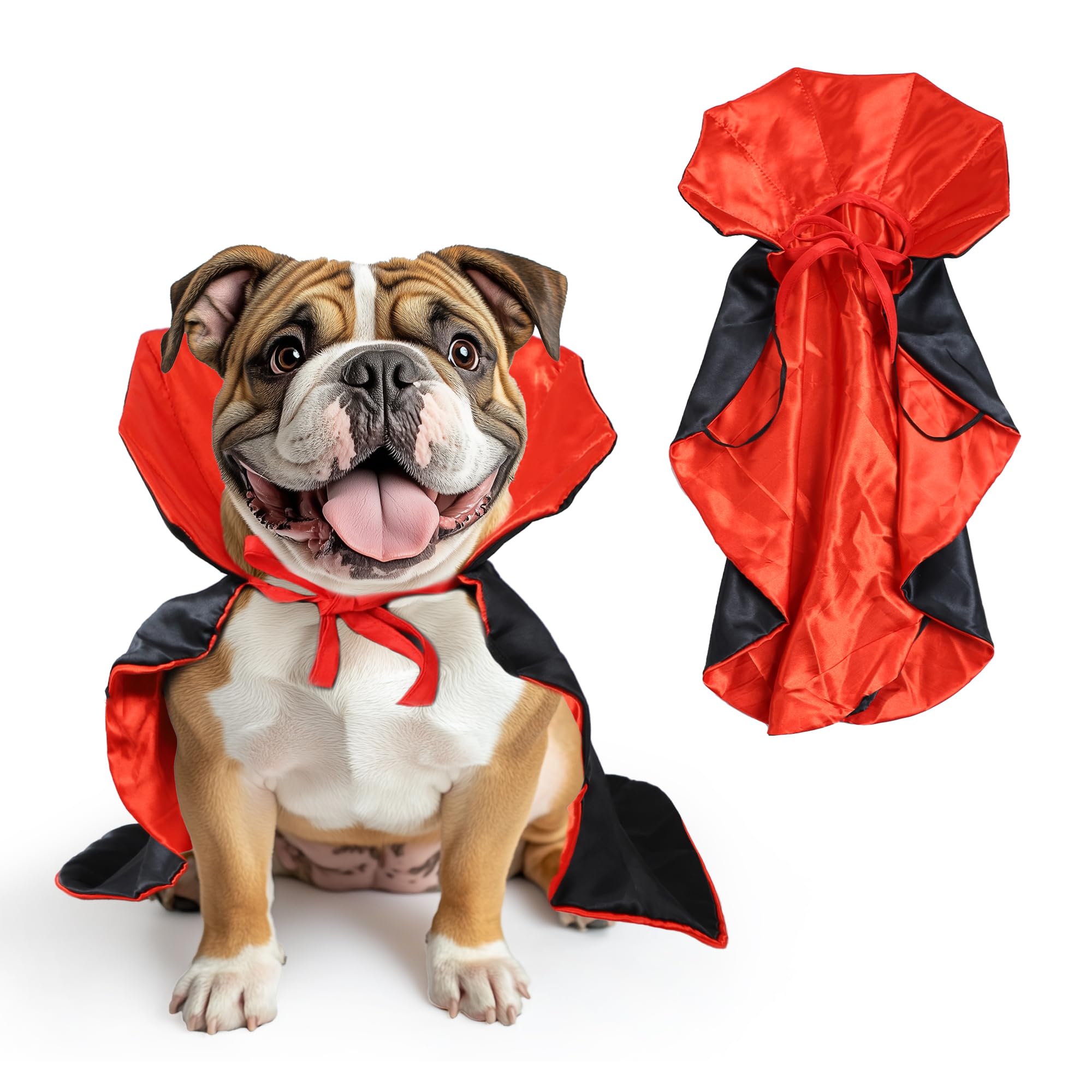 Vampir-Umhang Für Hunde – Halloween-Kostüm In Größe M Für Kleine Bis Große Hunde