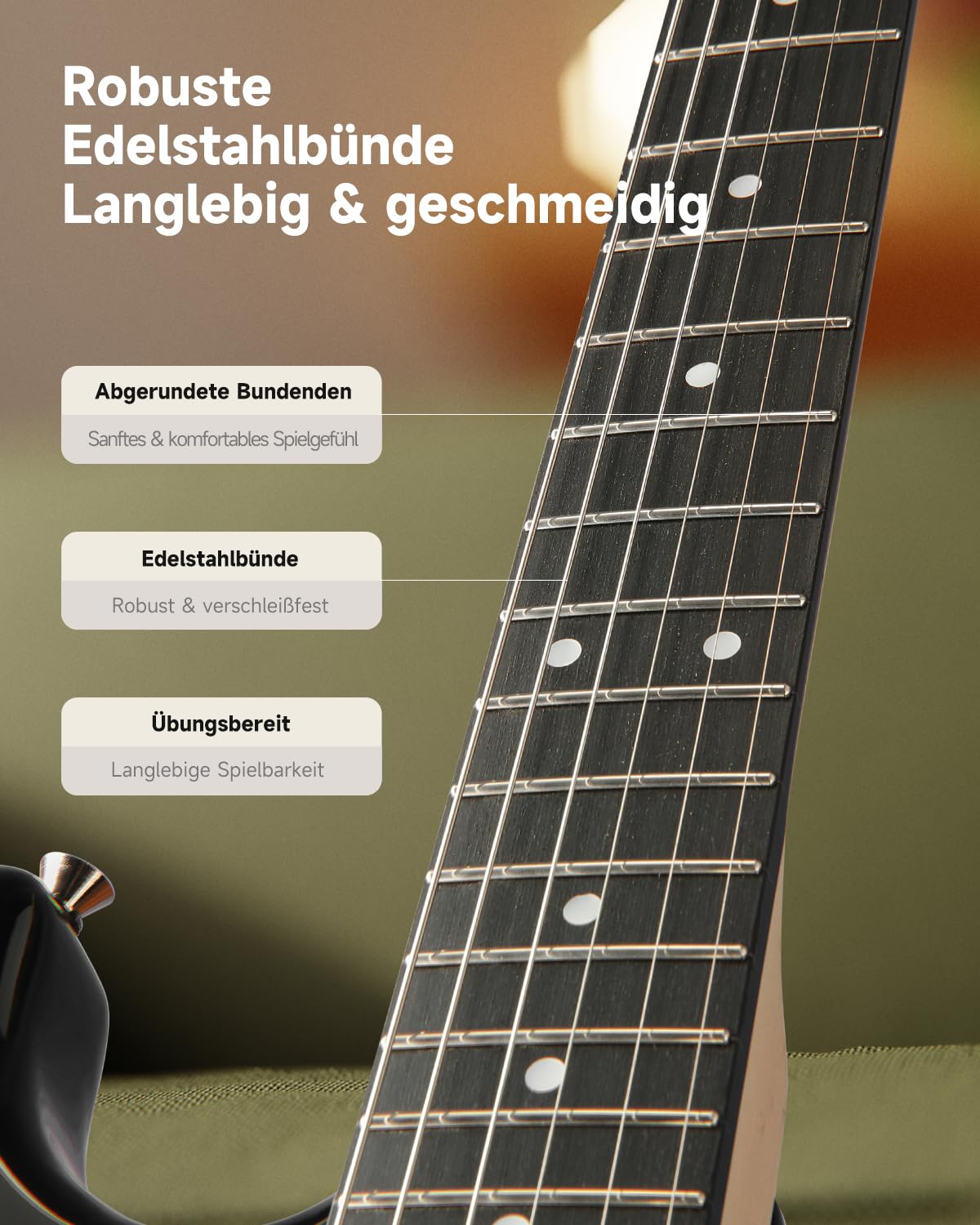 Donner DST-90 E-Gitarre Set 39 Zoll, Einsteiger E-Gitarren Komplettset mit Verstärker, HSS Tonabnehmer, Gigbag, Stimmgerät, Kapodaster, Gurt, Saiten, Kabel und Plektren, Black Burst