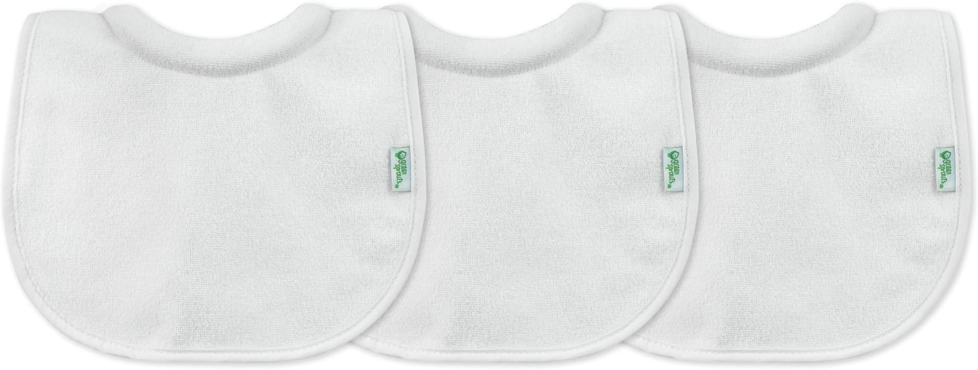 green sprouts - Stay-Dry Milk-Catcher Bibs (3 Pack) - White - 0-6m