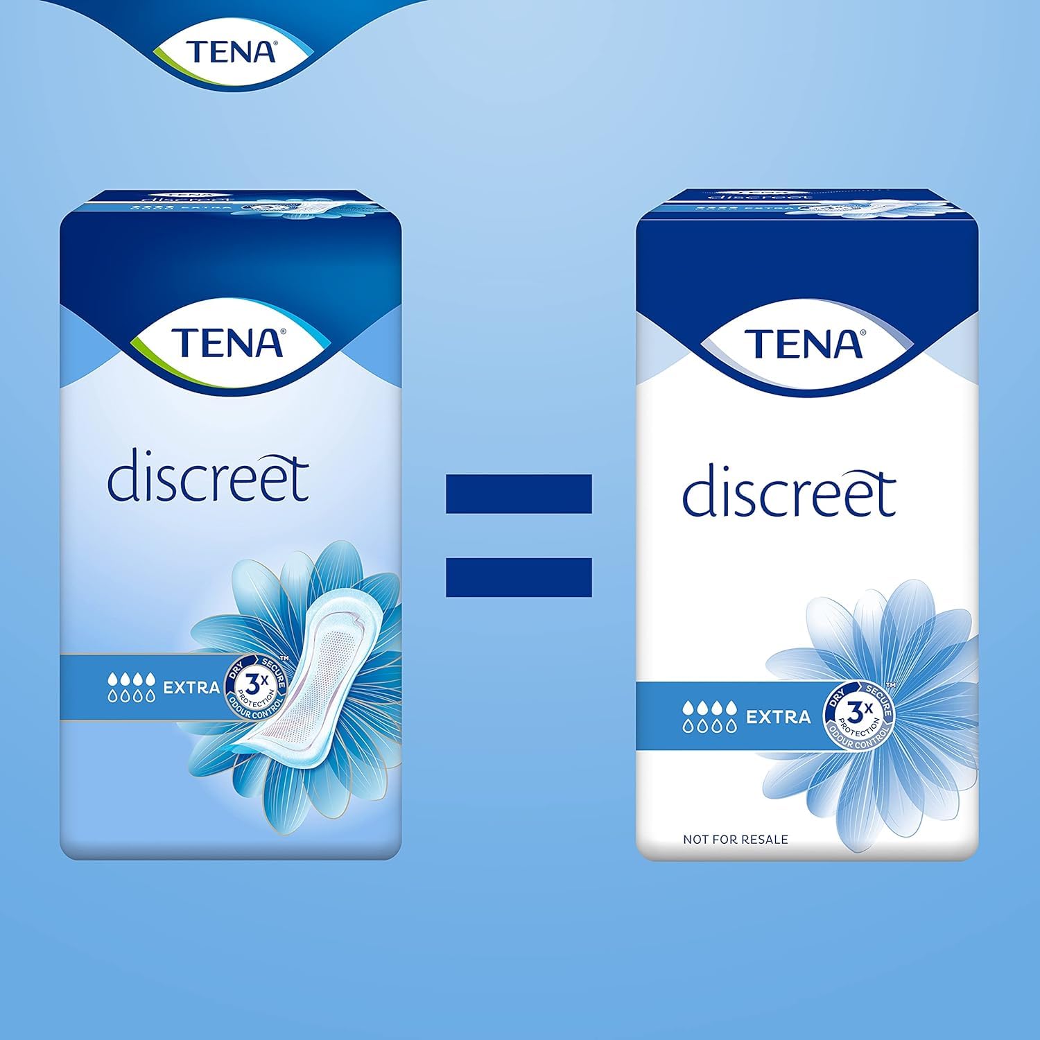 TENA Day & Night bundle - TENA Discreet Extra 6x12 - Compresas Absorbentes para Incontinencia (72 en total) + TENA Discreet Maxi Night 8x6 Compresas Absorbentes de Noche (48 en total)