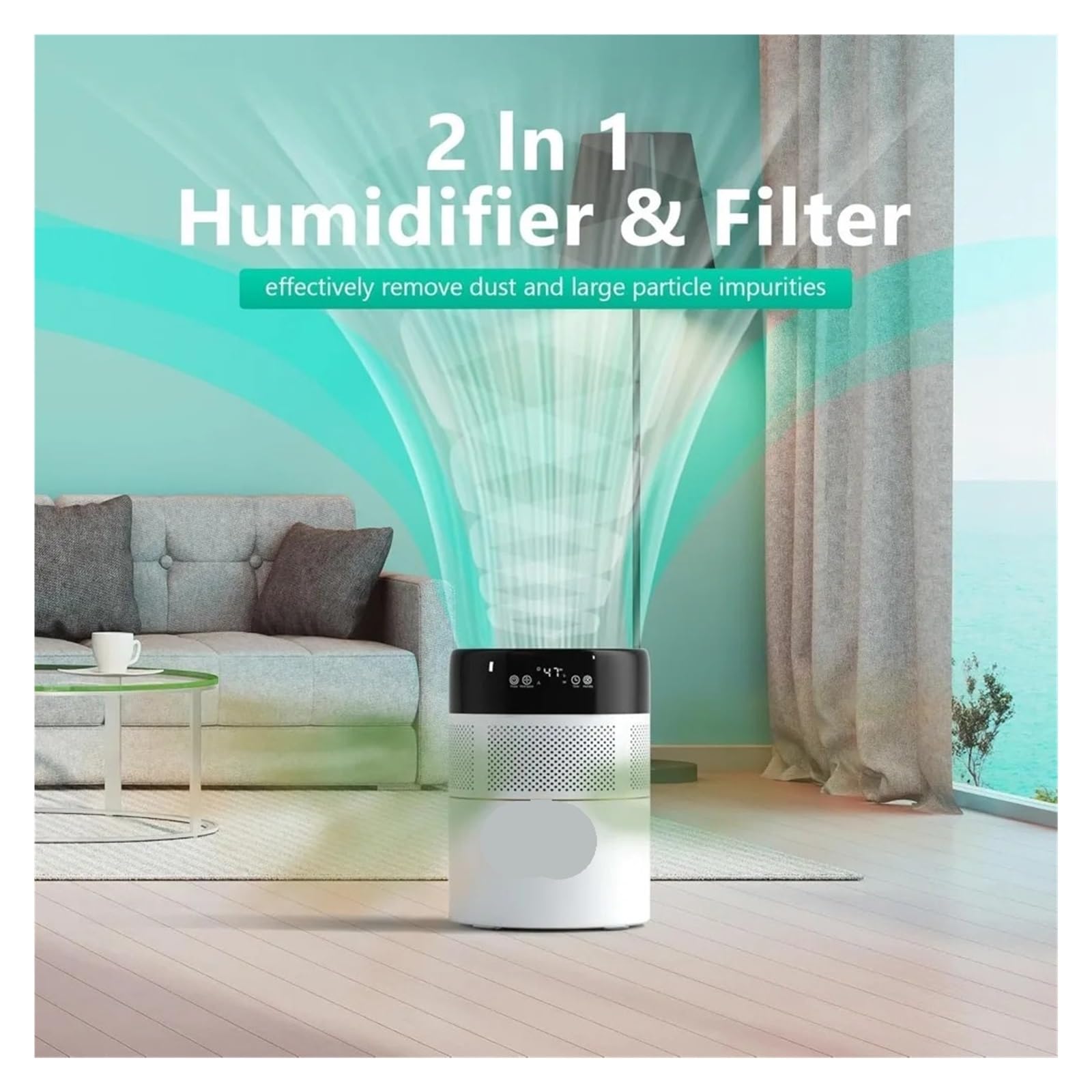 Nawilżacz, Nawilżacz Parowy, Powietrza Cool Moisture O Wydajności 400 Ml/h I Oczyszczacz Z Anionami Filtrem Dla Niemowląt, Sypialnia Dzieci, Cicha Praca dla Zakładu Domowego