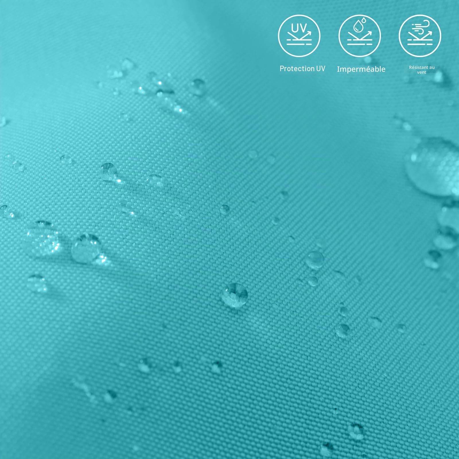 MasterCanopy Parasol de terrasse pour table d'extérieur - 8 baleines, turquoise, 2.3M