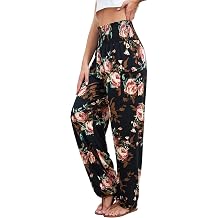 QIANXIZHAN Womens Harem Pants, High Waist Yoga Boho Trousers with Pockets
