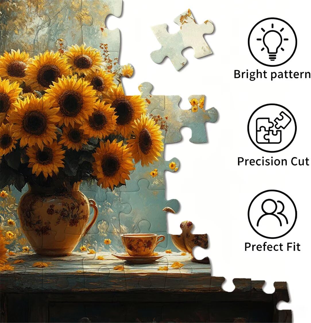 Puzzle dla dorosłych 2000, słonecznik jesień, 99x70cm, n-778