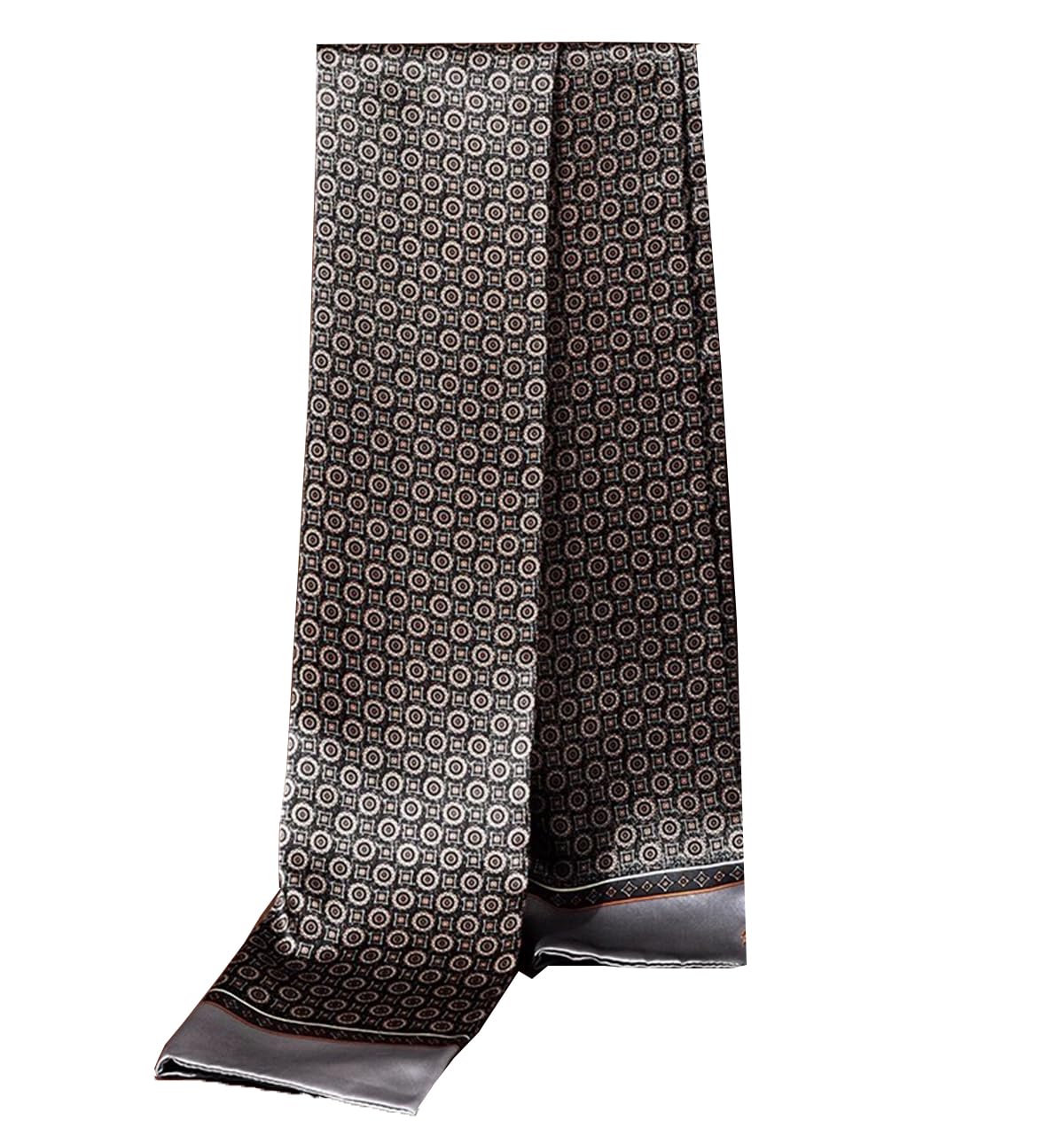Men's 100 Silk Scarf Double Layers Fashion Neckerchief Formal Casual