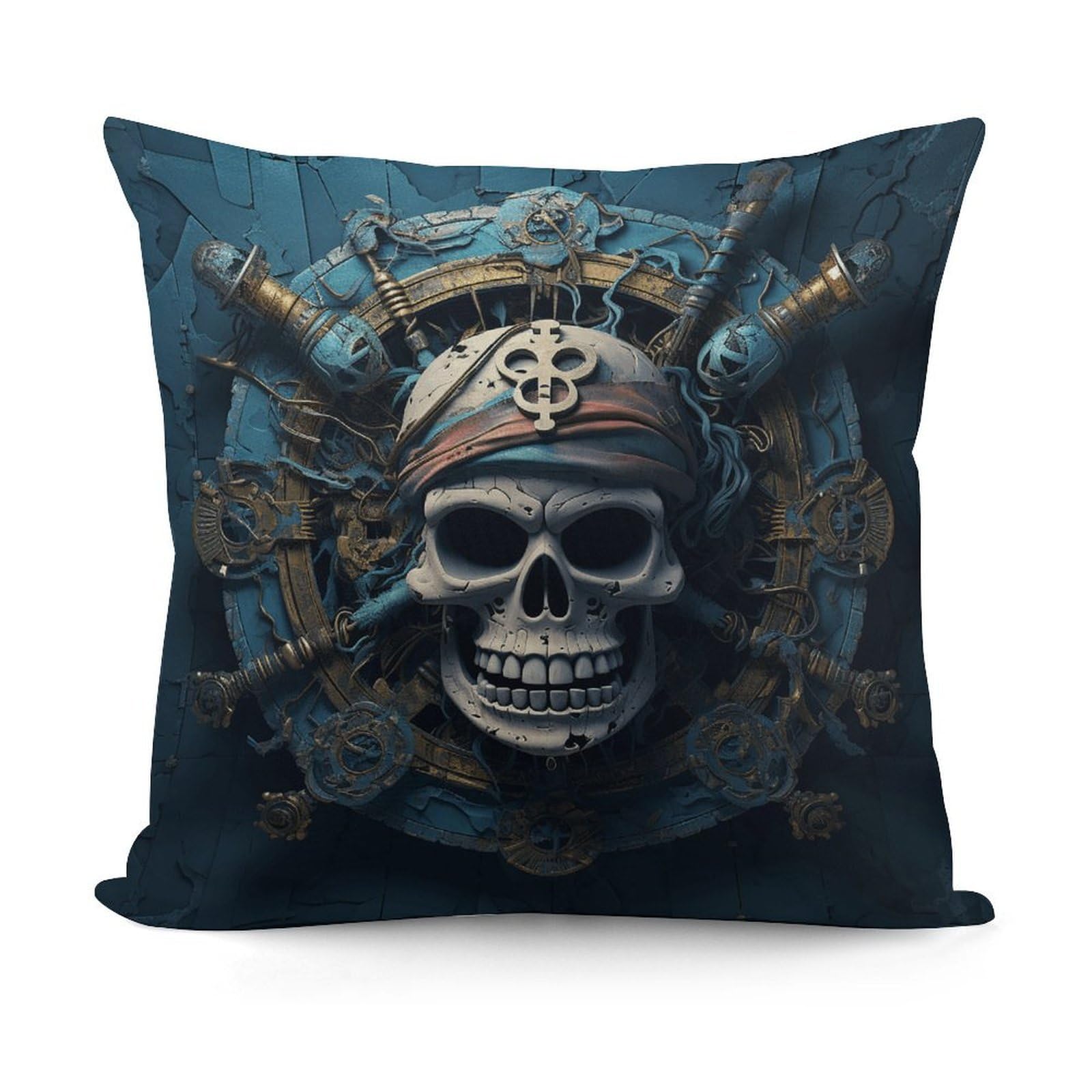 Adfgyerh Style Skeleton Pirate Decorative Pillow Covers, Throw Pillow Covers Soft For All Seasons, Pillowcases For Couch Living Room Sofa Bedroom 18X18 Inch