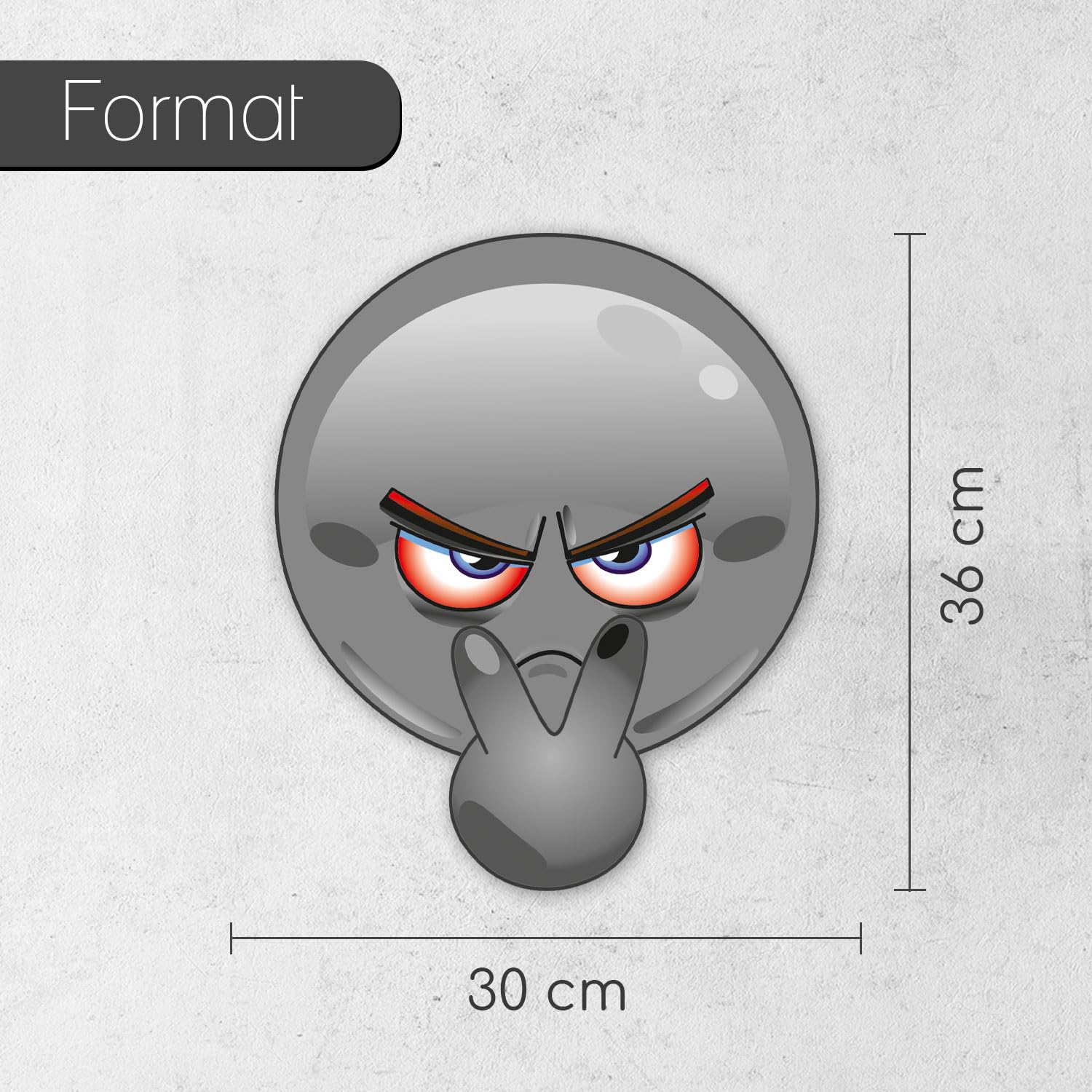 XXL Smiley-Aufkleber Tears 100 Cm Emoticon Sticker Lachend