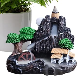 Backflow Incense Burner - Incense Fountain Holder, Aromatherapy Burner | Enhancing Peaceful Environments and Relaxing Atmosphere Zen Decor for Home, Offices, Meditation Space, Yoga Room, Temple,