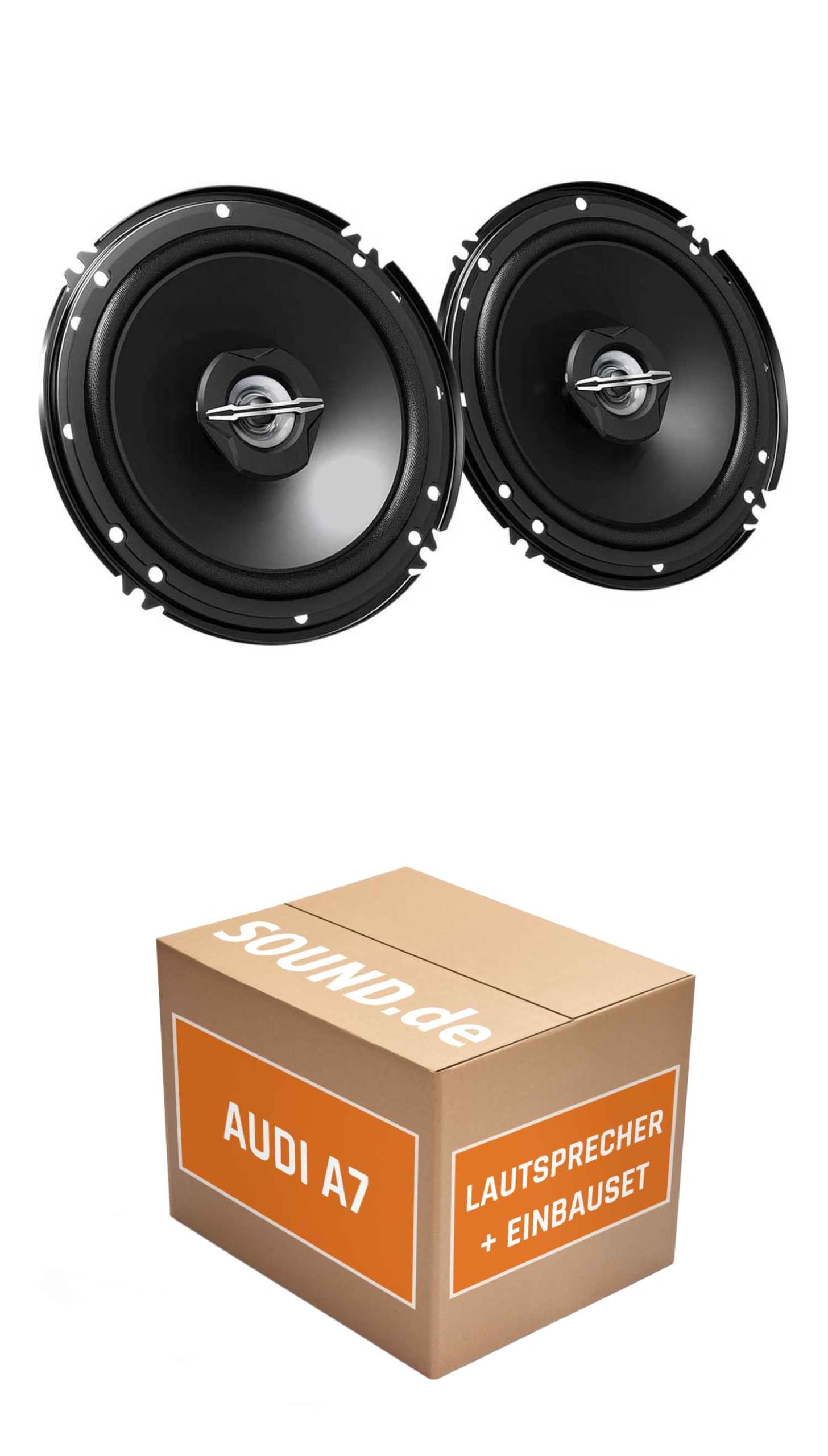 Lautsprecher Boxen Einbaupaket für JVC CS-J620X kompatibel mit Audi A6 C7, Avant/Kombi vorne | 2X Tief-Mitteltöner inkl Hochtöner 300W