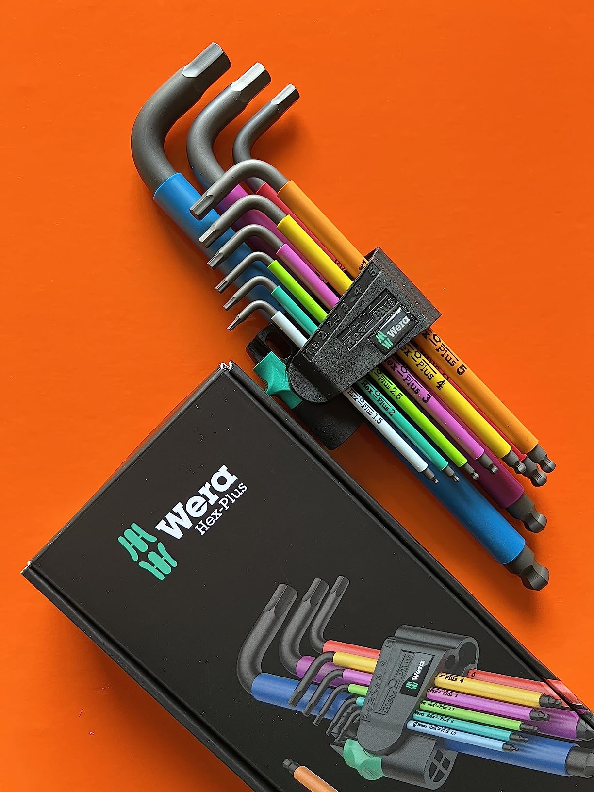 Wera Tools 05073593001 950 SPKL/9 SM N SB Long ARM HEX Key Set, One Size, Multi photo review