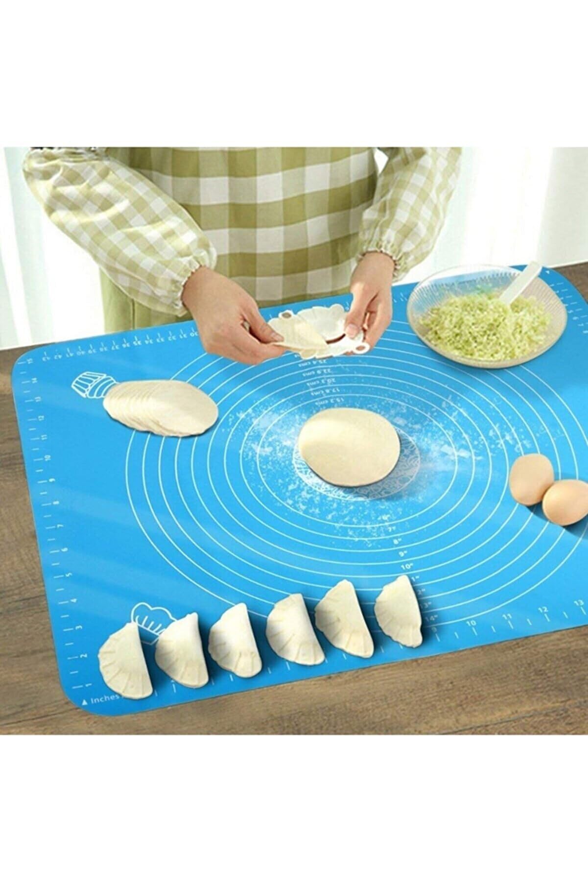 5DM-40 * 50 cm Silikon Ölçekli Kullanımı Kolay Hamur Açma Matı Ekmek