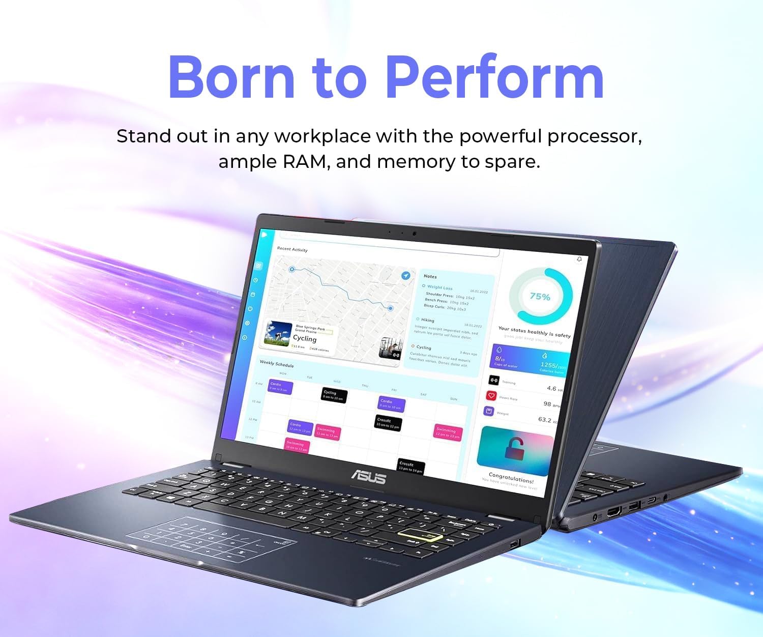 ASUS Vivobook Laptop for Students & Streaming, FHD Display, Intel Celeron N4500, 4GB RAM, 64GB eMMC, Thin & Lightweight, WiFi, Bluetooth, HD Webcam, Windows 11 Home, Black