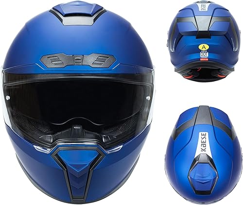 Miniatura 3 de Casco de motocicleta de doble visera para adultos, jóvenes, hombres y mujeres, aprobado por ECE y DOT, casco de carreras con visera tintada