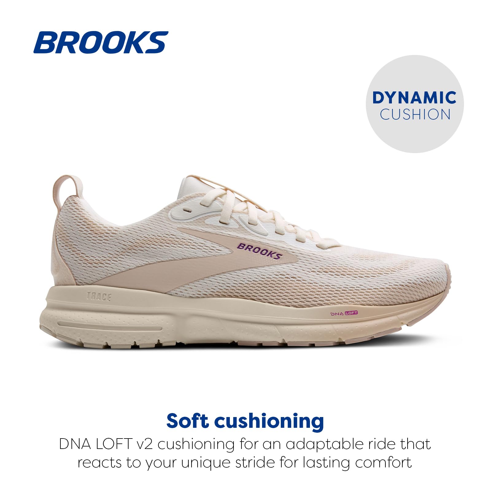 Brooks Chaussures de Course Trace 4 Neutral pour Femme, Gris/Bleu/Rouge