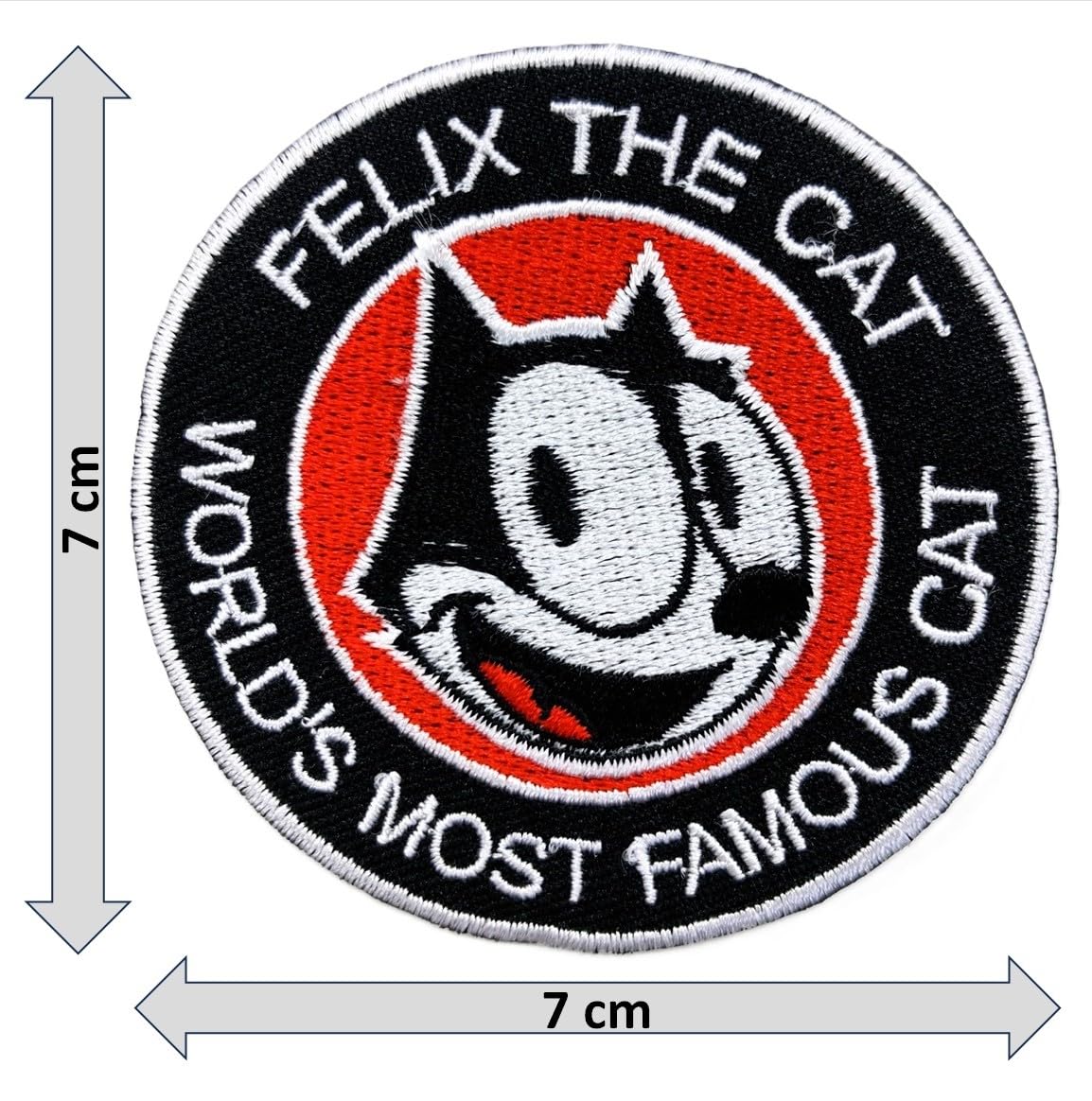 Amazon.co.jp: ワッペン レトロキャット WORLD'S MOST FAMOUS CAT ネコ