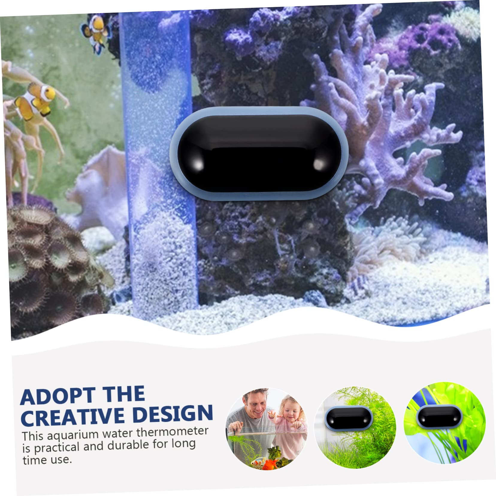 Happyyami 4stücke Aquarium Wasserthermometer Mit -anzeige Digitaler Temperaturmesser Für Fischbecken Installieren Wiederverwendbar Präzise Messung Der Wassertemperatur