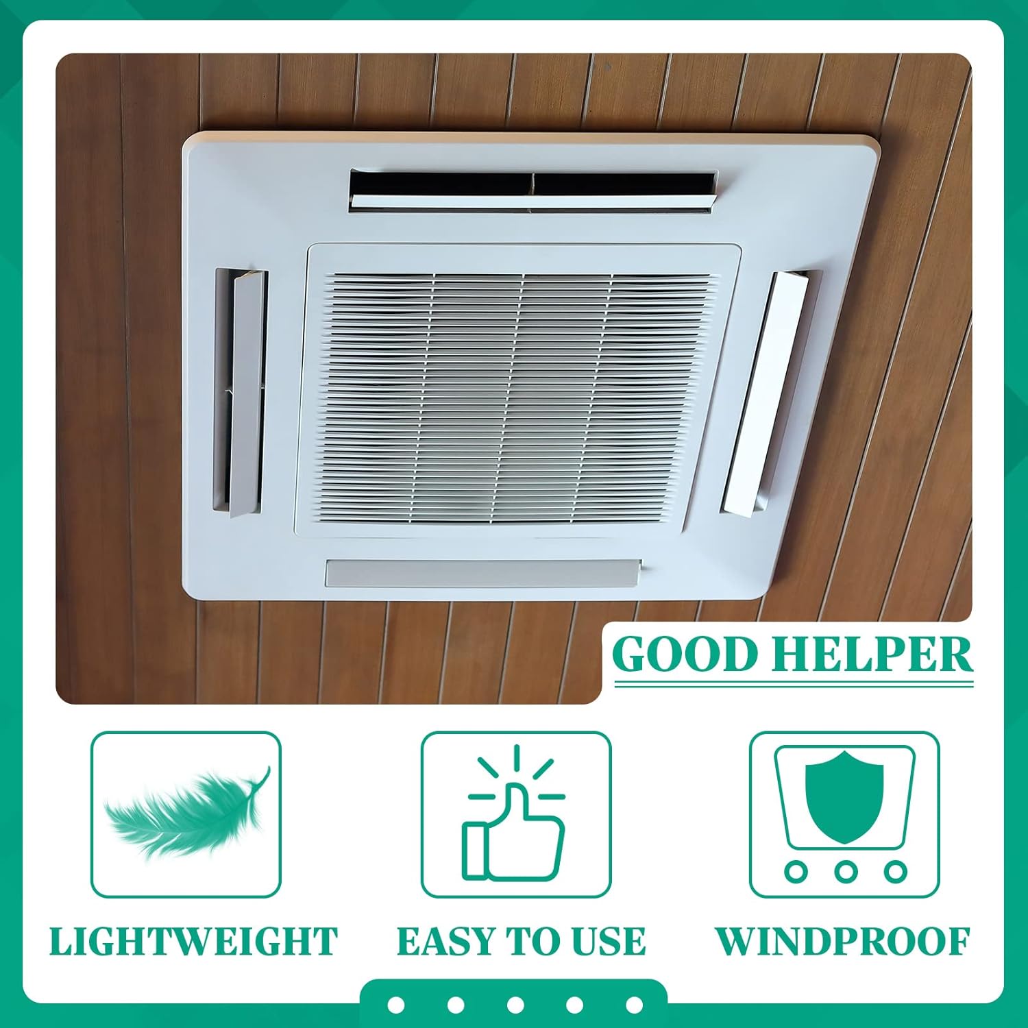 Tondiamo 51 x 37 Inch Whole House Fan Cover Attic Fan Cover Magnetic Insulation Cover with Magnetic Strips Attic Ceiling Insulation Shutter Cover Attic Armour