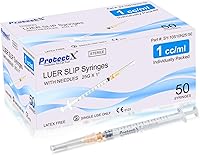 Vista 10 de ProtectX Jeringa de laboratorio desechable Luer Lock de 0.1 fl oz (sin aguja), sellada individualmente, dispensación suave y precisa