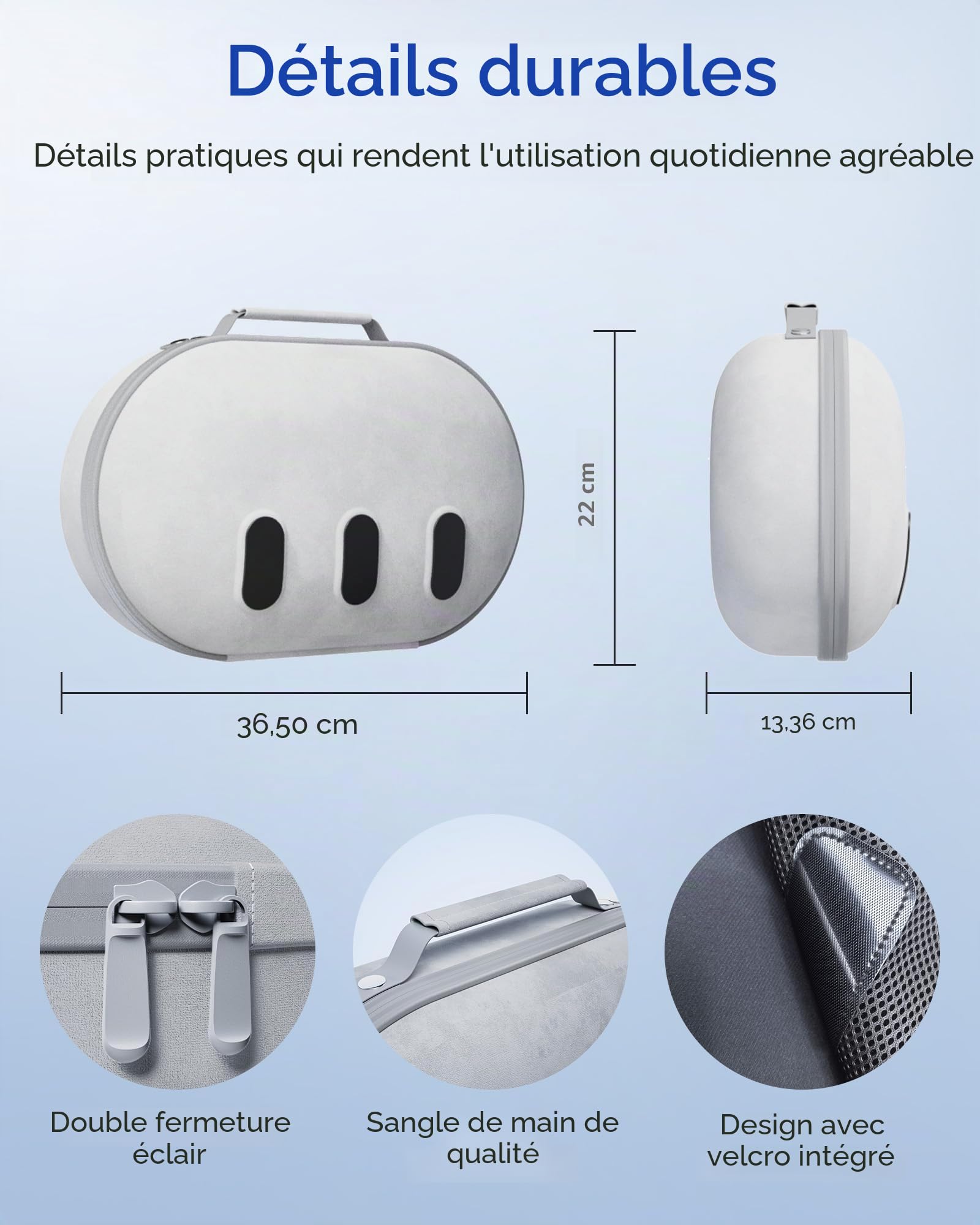 Aubika pour Oculus Quest 3 Case, Mallette de Transport Rigide pour Meta Quest 3 Accessoires