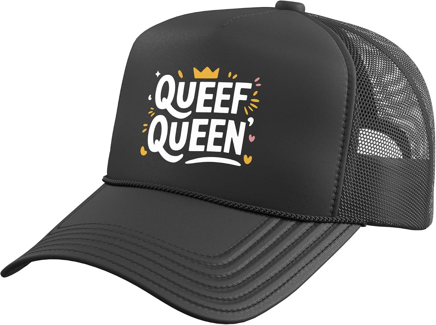 Queef Queen Trucker Hat with Adjustable Mesh Back