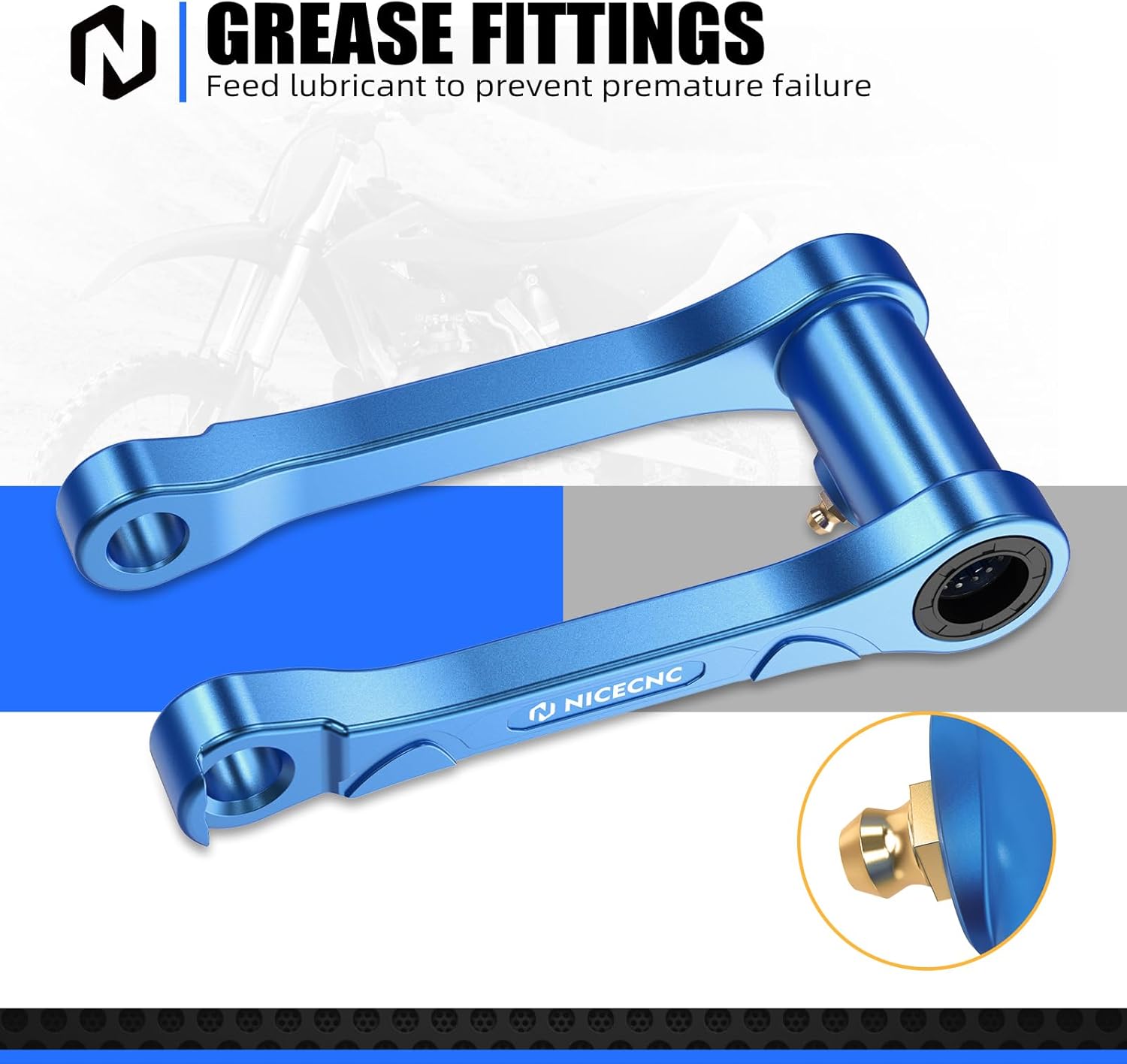 NICECNC Motorcycle Lowering Link Aluminum Compatible with Yamaha YZ125 2006-2024 YZ125X 2020-2023 YZ250 2006-2024 YZ250X 2016-2023 WR250F 2006 WR450F 2006,See Fitment